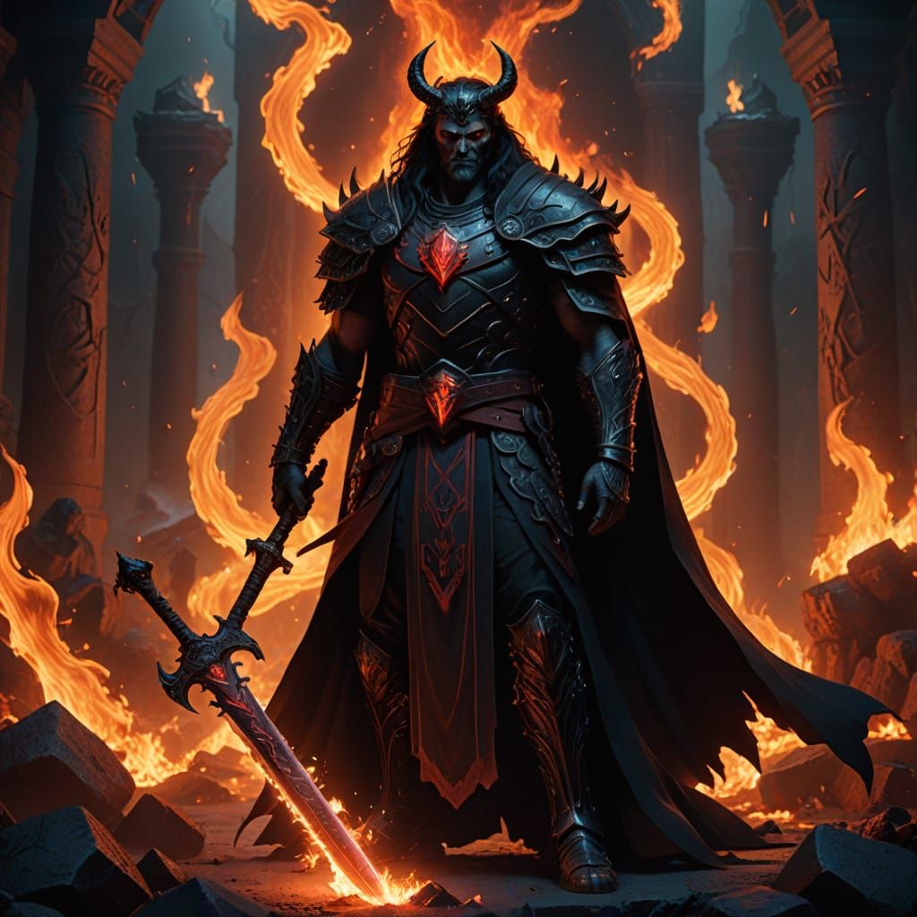 Hades Concept Art in Fiery Underworld