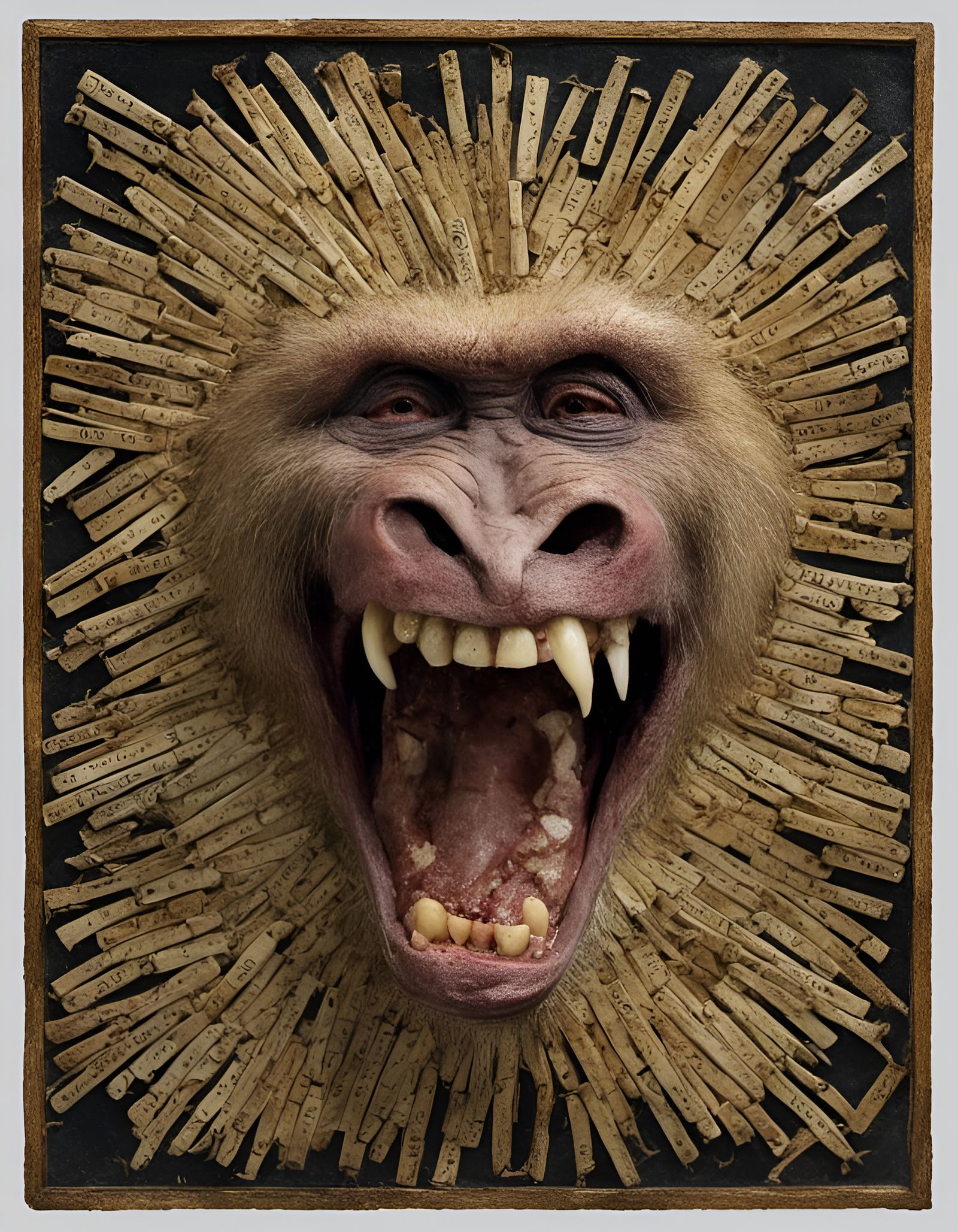 Macabre Macaque Covered in Teeth