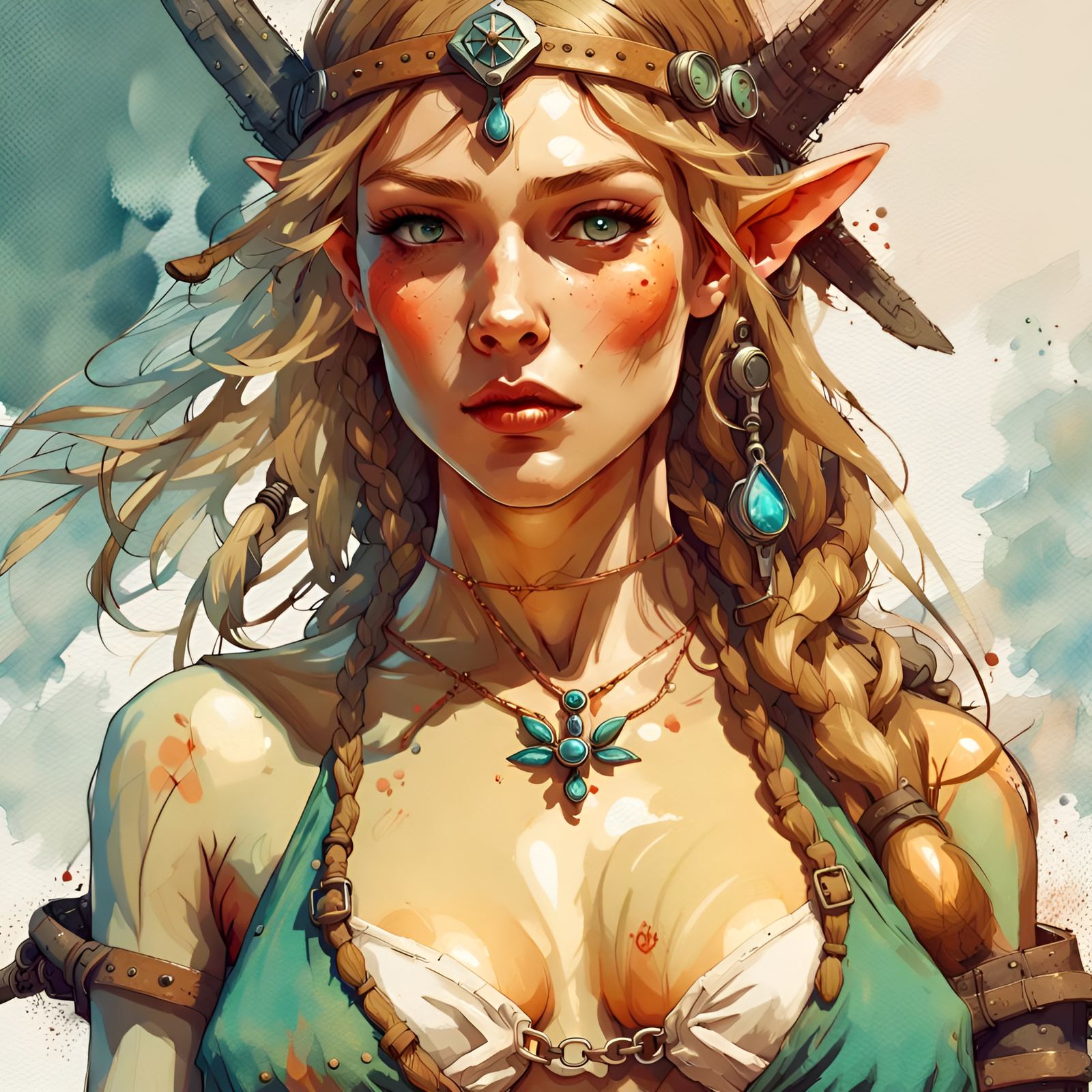 Zelda Bikini Portrait in Pin-Up Style