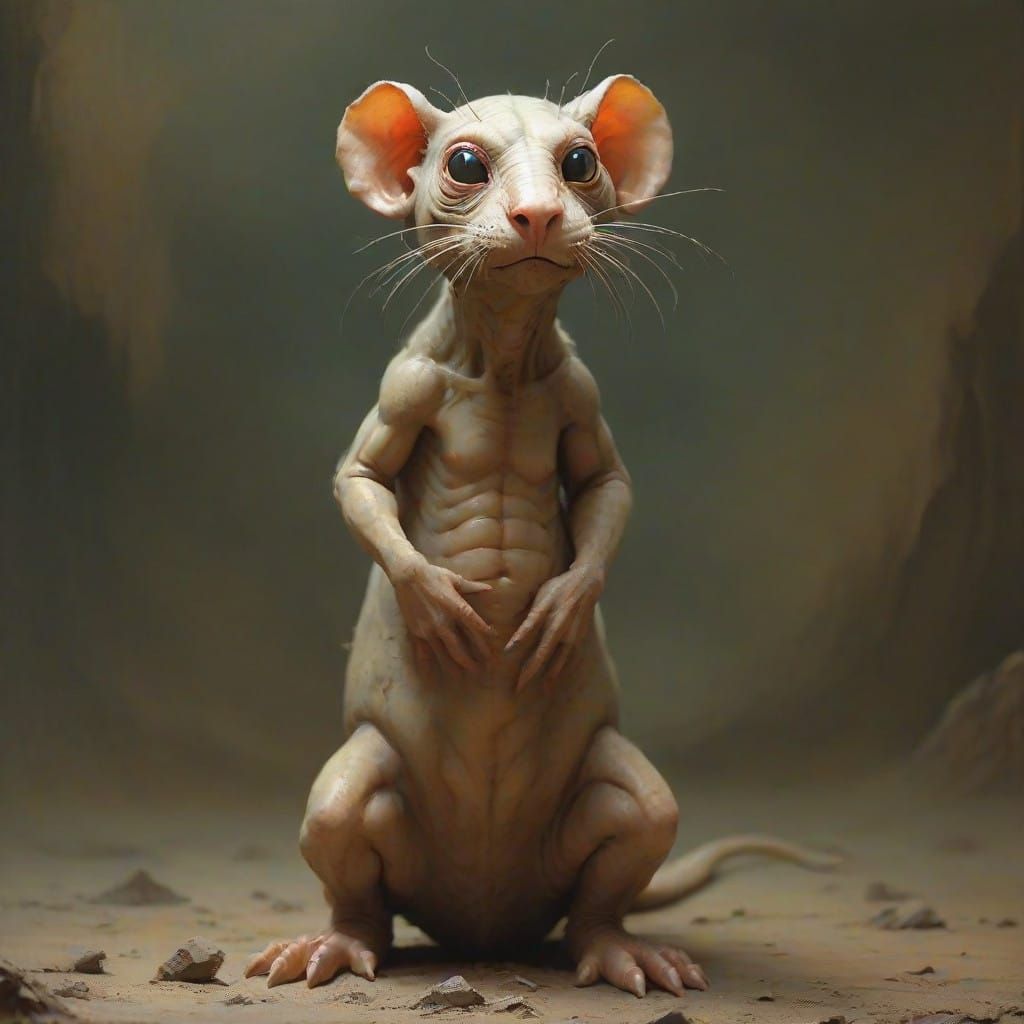 Enigmatic Figure in Eerie Twilight Landscape