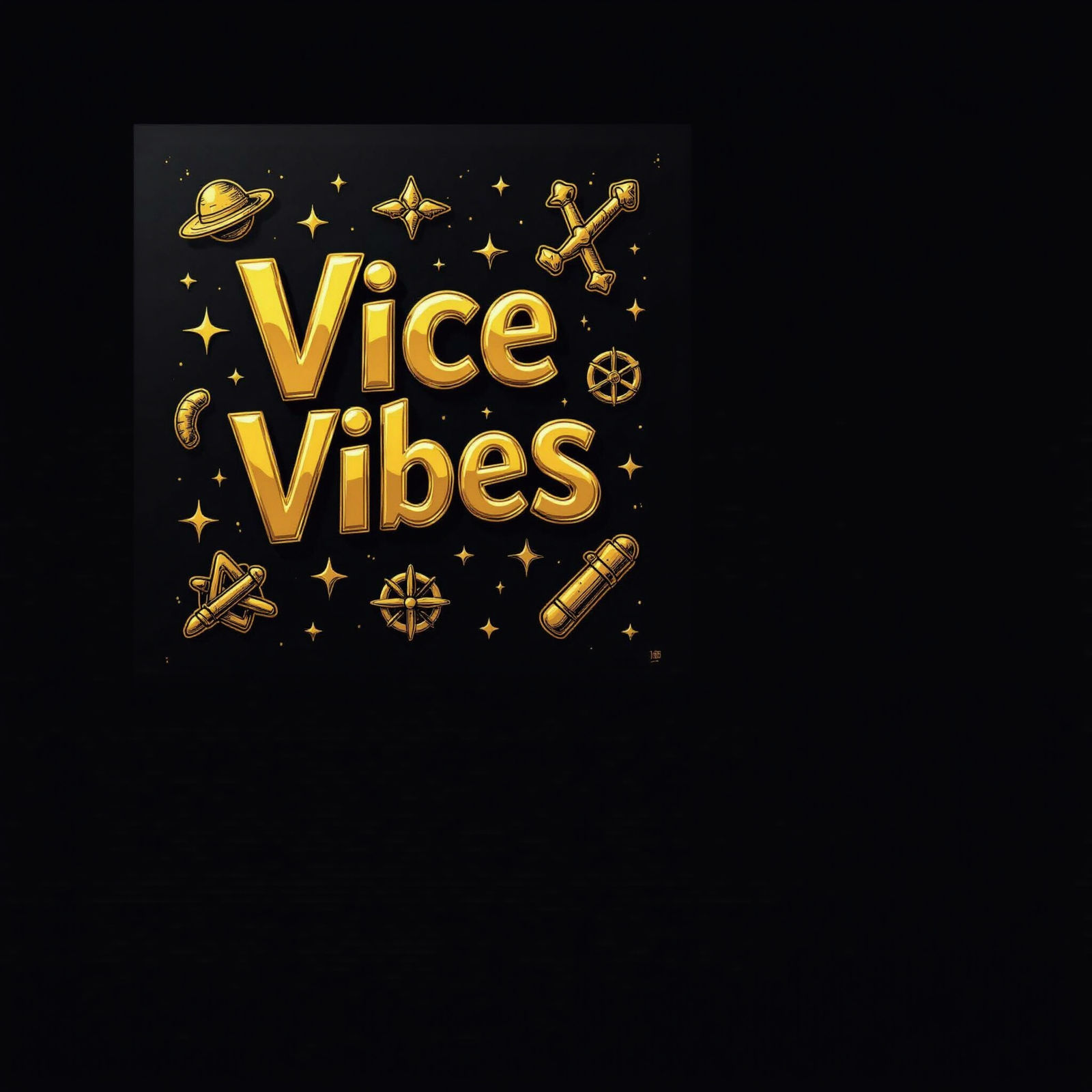Golden Vice Vibes Typography in Graffiti Art Style