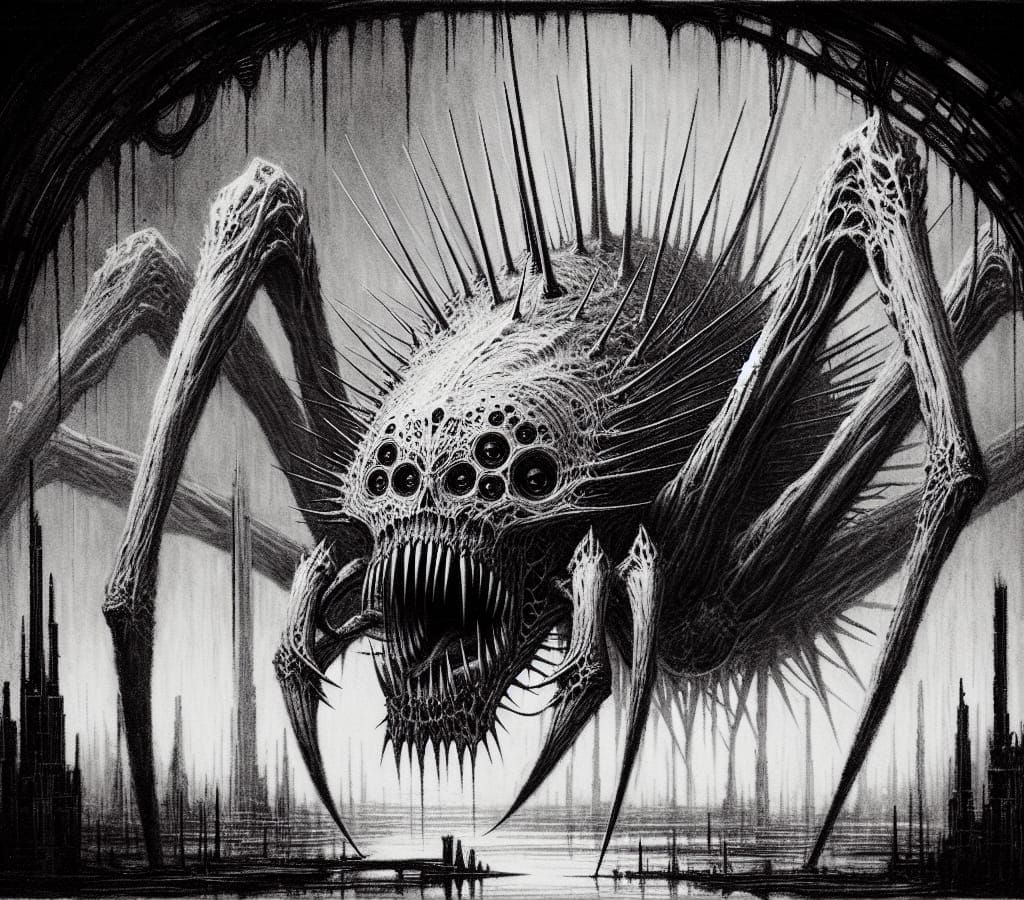 Gigantic, Eyeless Arachnid Lurks in Bleak Dystopian Vault