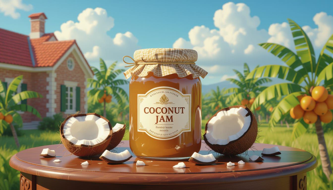 Luxurious Coconut Jam Setting on Royal Table
