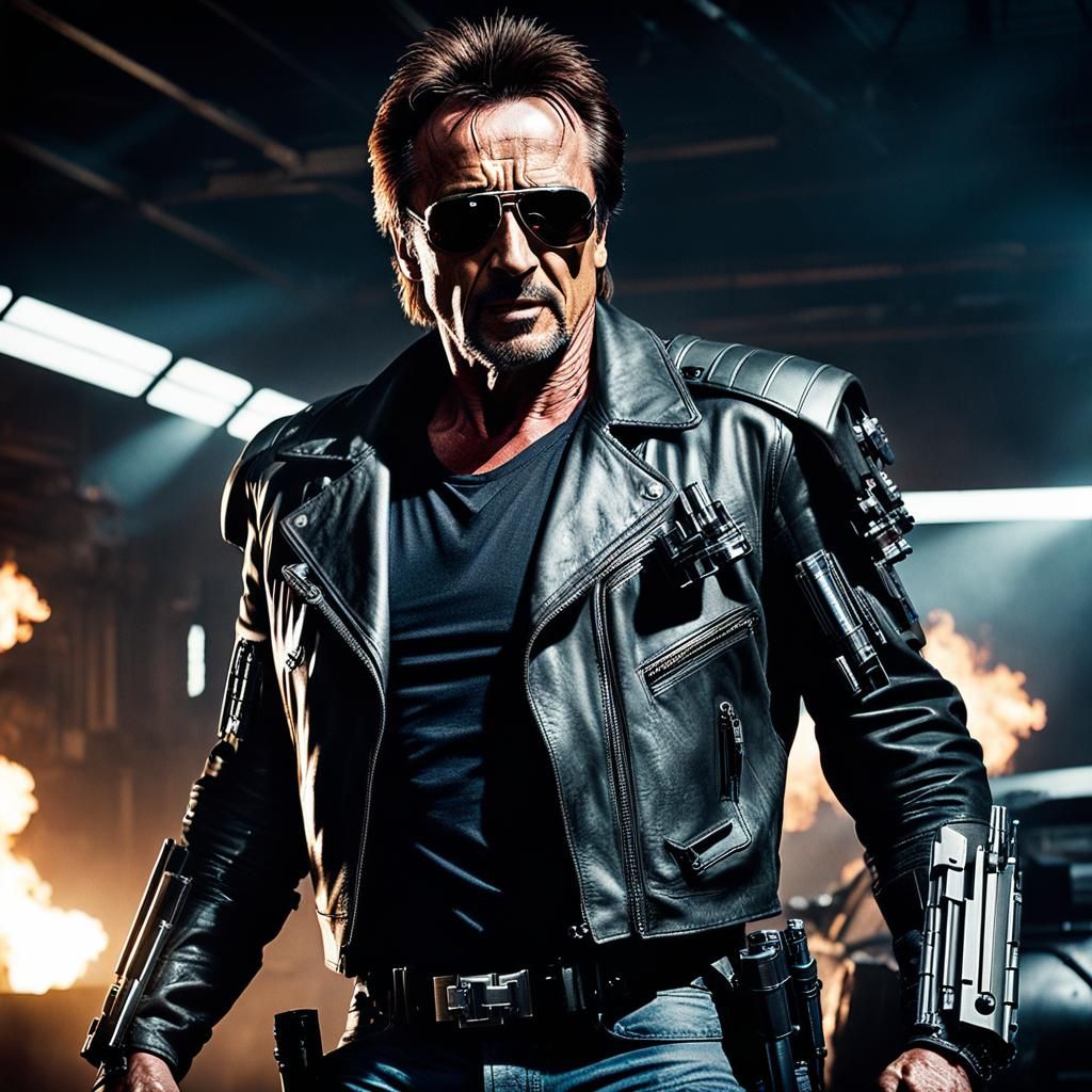 Dramatic Terminator Scene in Cinematic Style