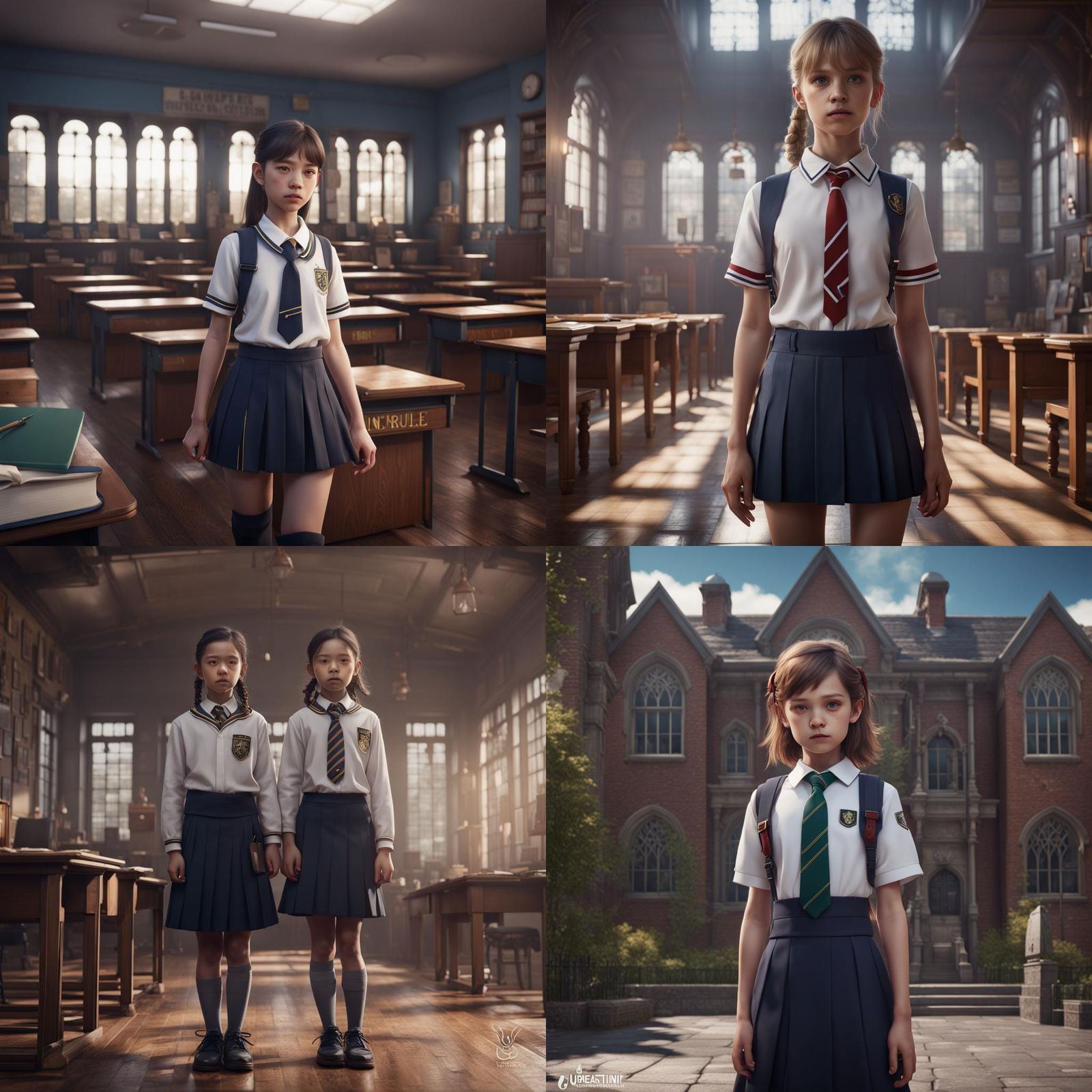 Detailed Matte Painting: School Uniform Rules