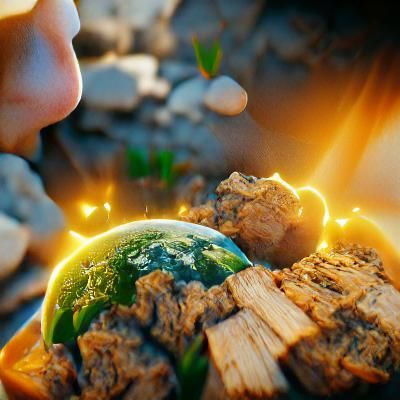 God Creating Earth with Volumetric Lighting