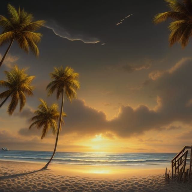 End of Time Beach: Hyperrealistic Concept Art