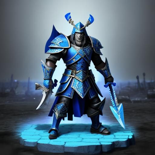 Blue Battle Ax Sharp Focus