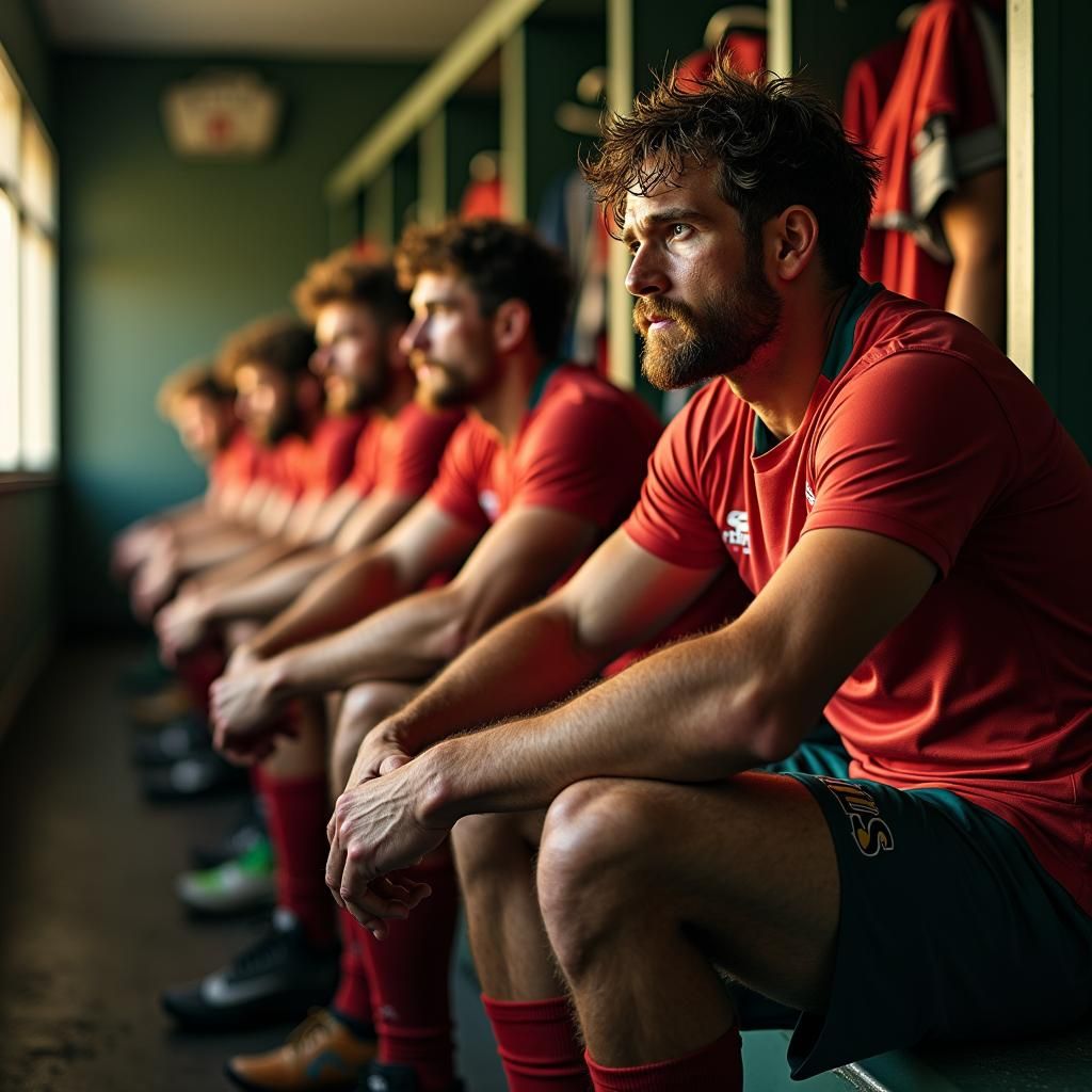 Rugby Players in Locker Room: Professional Photography