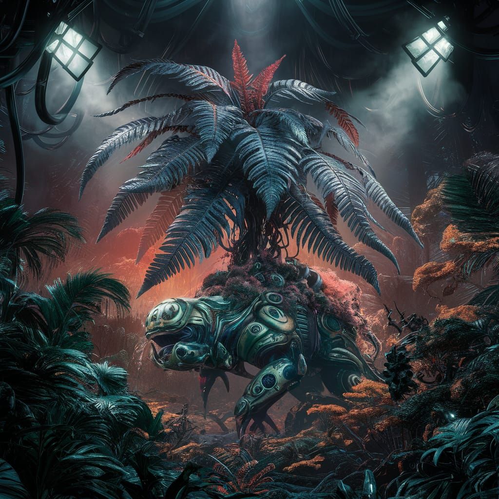 Spam Merges with Ominous Fern in Biomechanical Forest