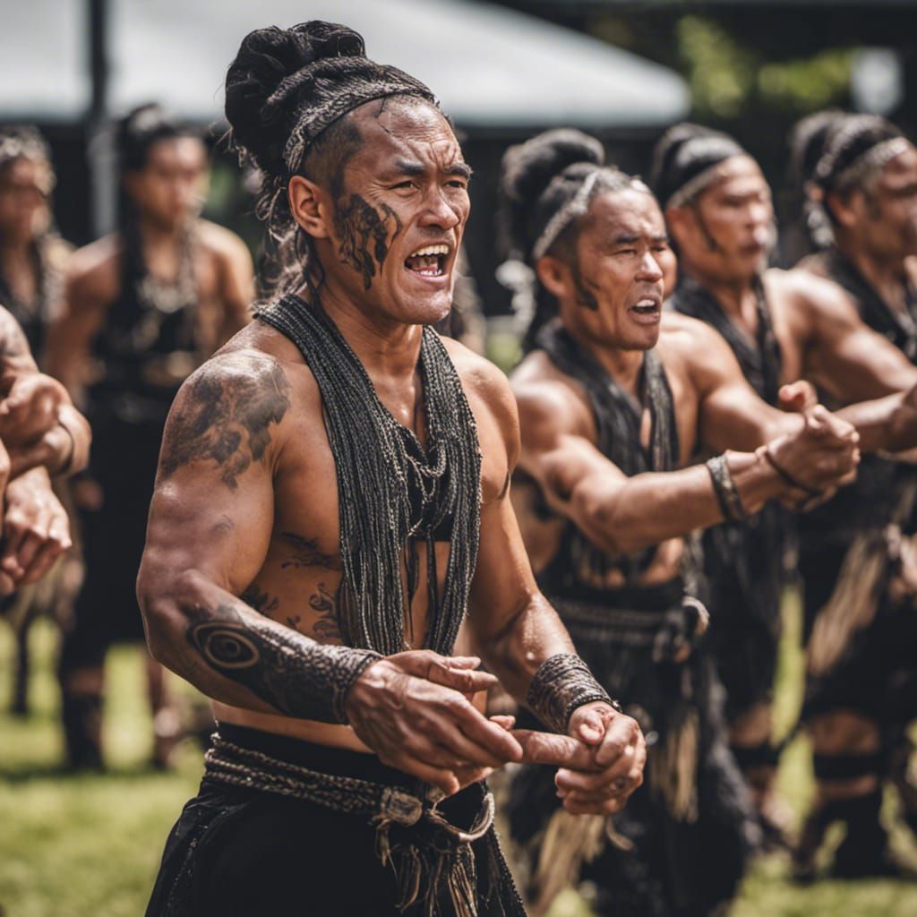 Māori Perform Haka with Intense Emotion