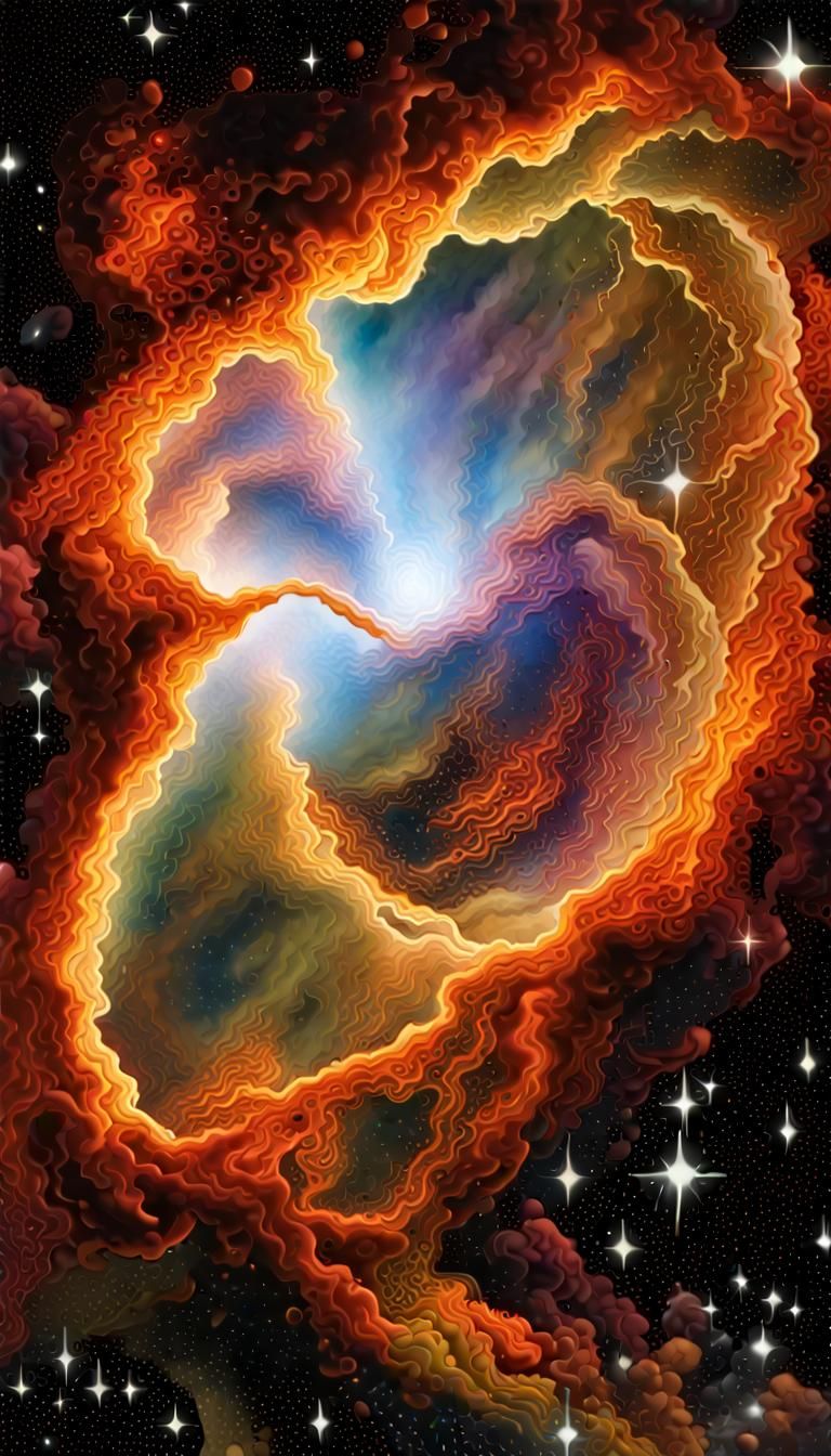 Stellar Formation as a Living System: Digital Illustration