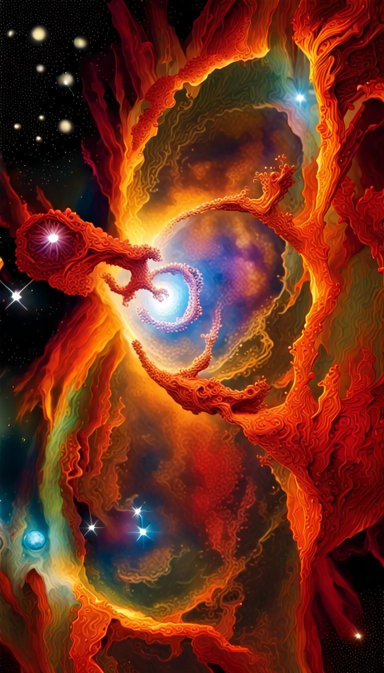 Stellar Formation as a Living System: Digital Illustration