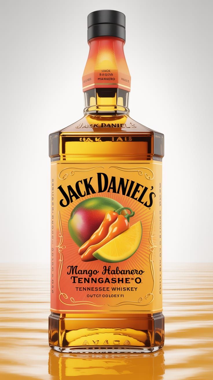 Jack Daniel’s Mango Habanero Tennessee Whiskey displayed on ...