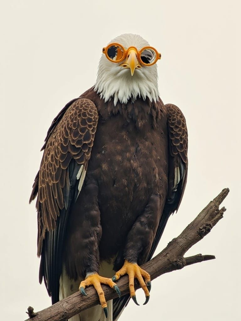 Eagle with googly eyes