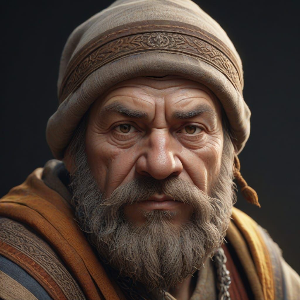 Majestic Dwarf Monk with Triadic Colors