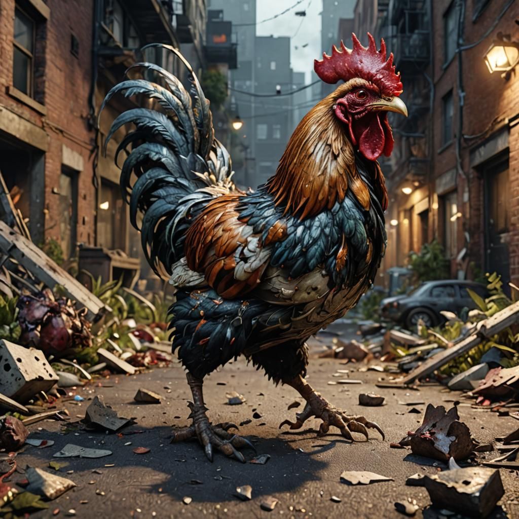 Rotting Rooster Cyberpunk Nightmare