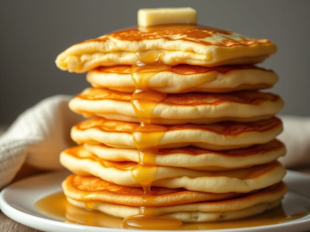 Surreal Pancake Pillows in Cozy Morning Light