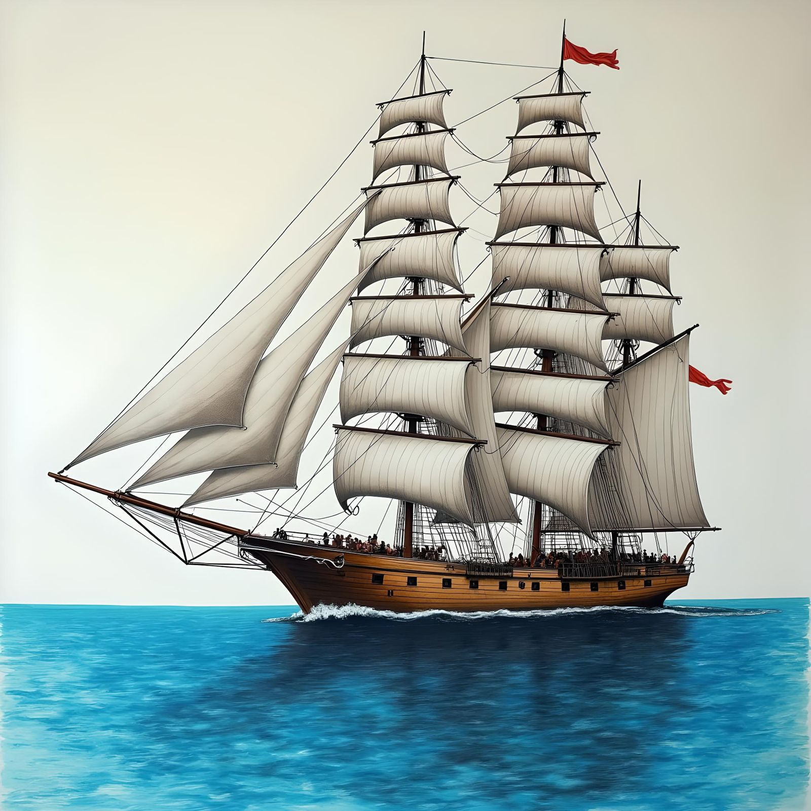 Drawing of a Sailboat