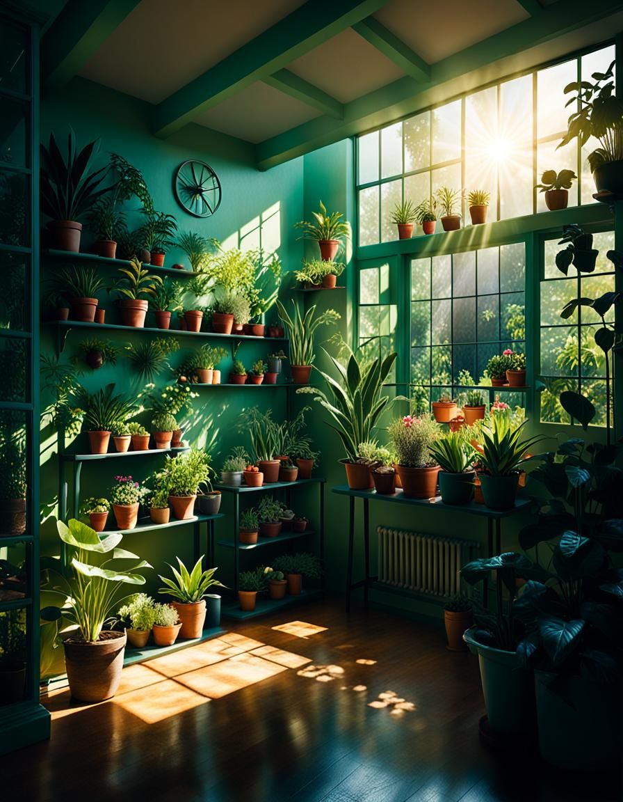 Surreal Split-View: Garden Above, Living Space Below