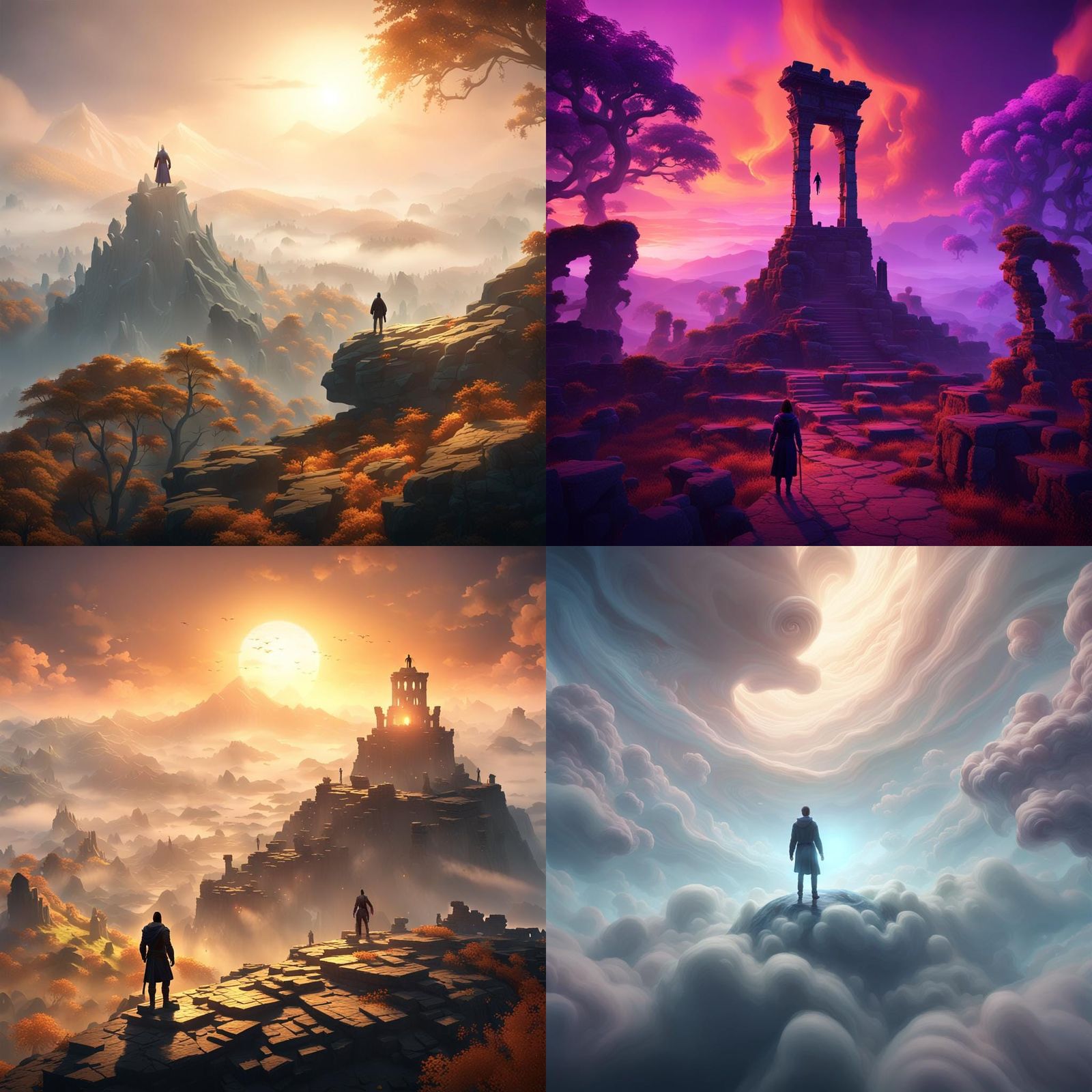 Dreamscape in 3D Game Cinematic Style
