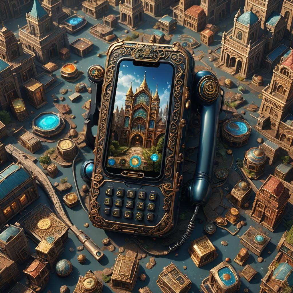 Kosher Phone: Detailed Matte Painting in Deep Color