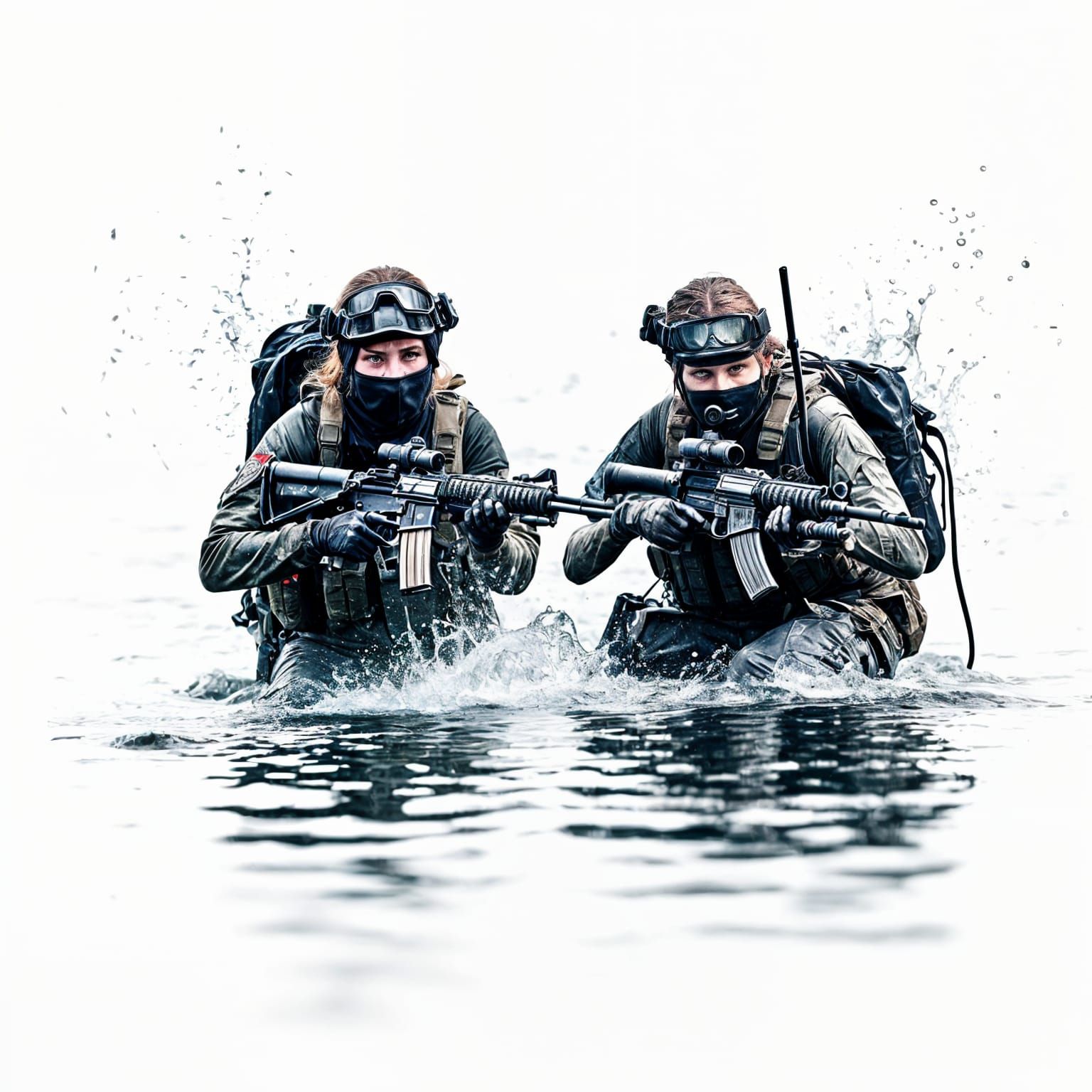 Navy SEAL Emerges: Grungy, Ominous Tactical Scene