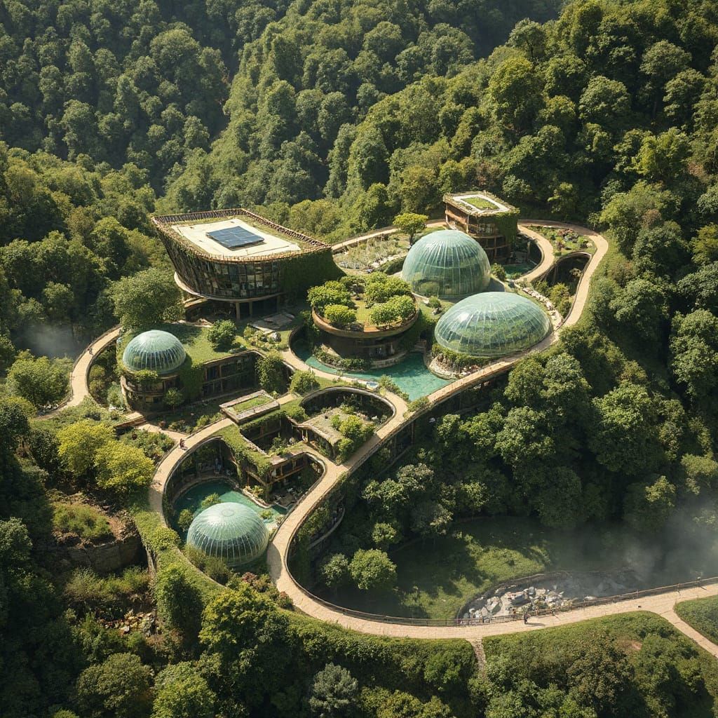 Eco-Friendly Forest Community Blends with Nature