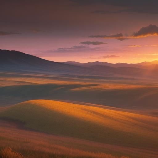 Dramatic Sunset Over Idaho Landscape: Digital Matte Painting