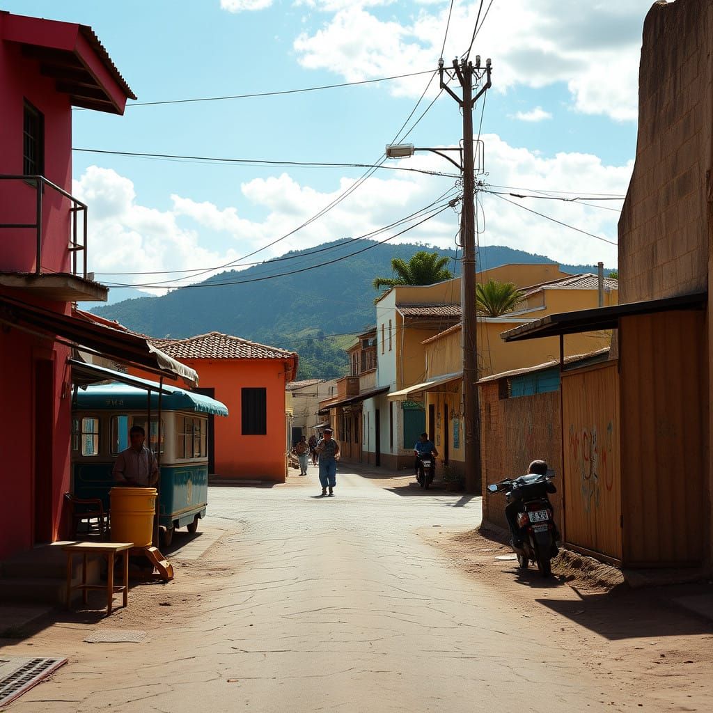 Vibrant Scene Captured in Realistic Photographic Style