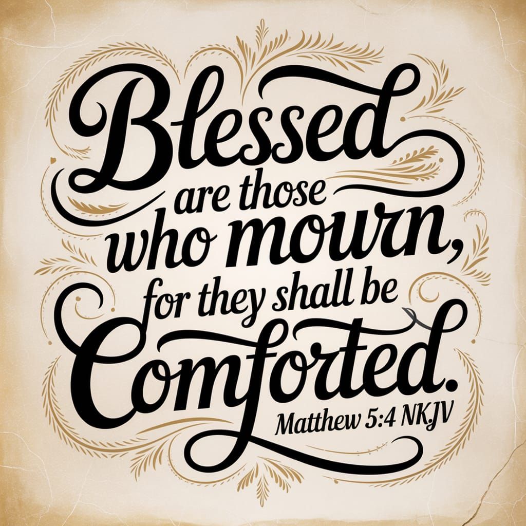 Elegant Script on Pearlescent Parchment with Gold Flourishes