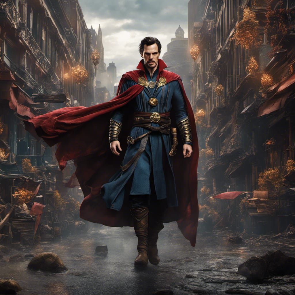 Henry Cavill as Doctor Strange: Detailed Matte Painting