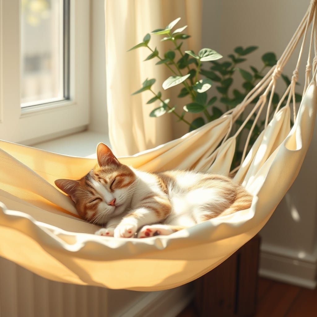Asleep in Serene Abode with Soft Cotton Hammock