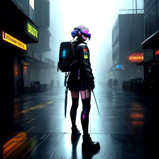 Cyberpunk Girl Breaks Reality in San Francisco