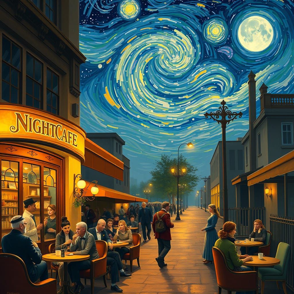 Warmth of the NightCafe: A Whimsical Gathering of Eras and R...