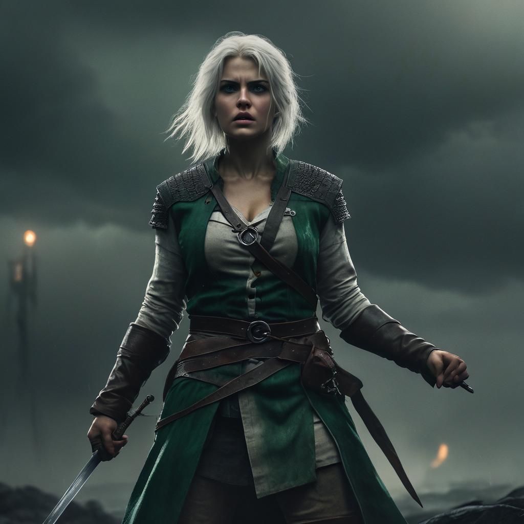 Cirilla Ready for Battle in Cinematic Film Still