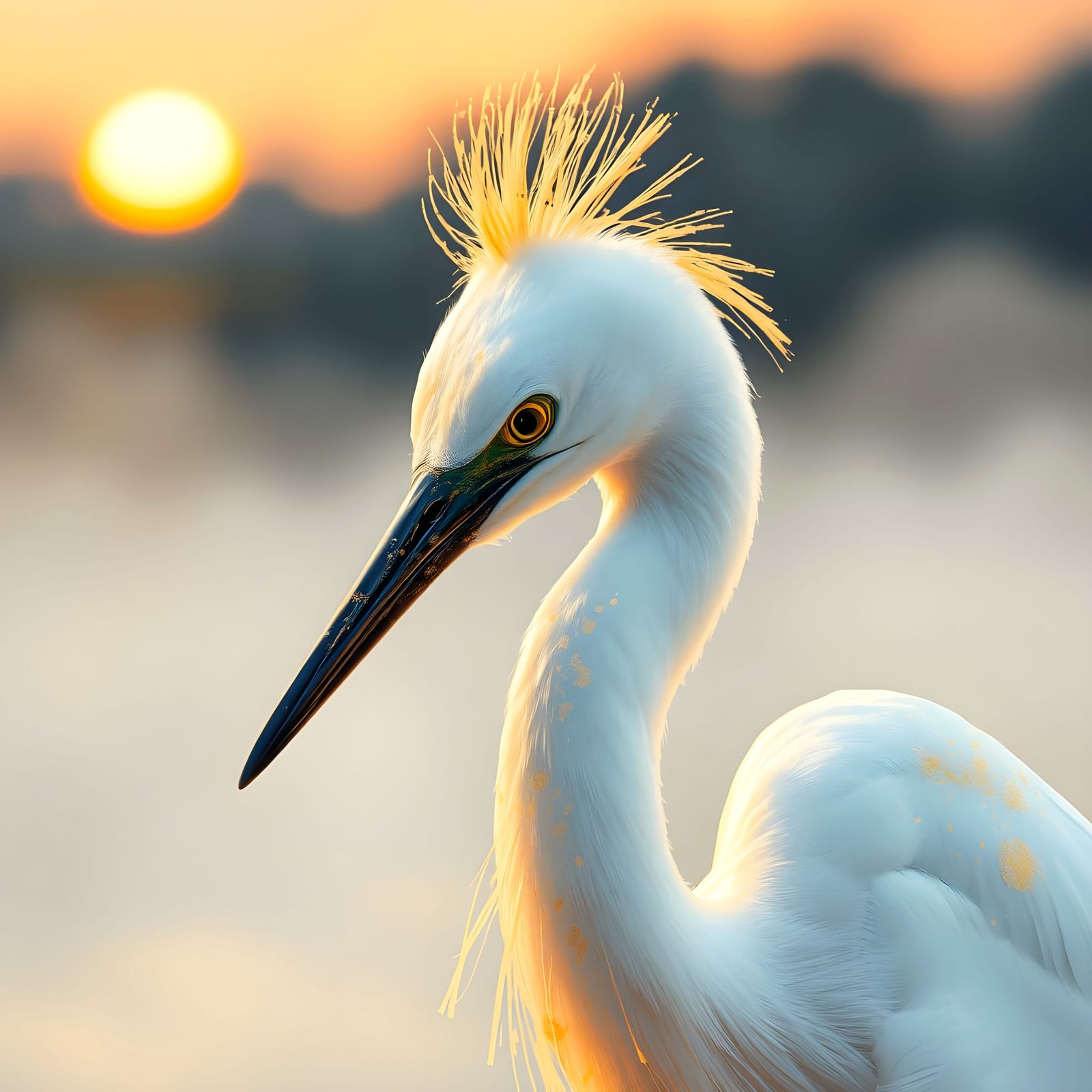 Snowy Egret in the Golden Hour