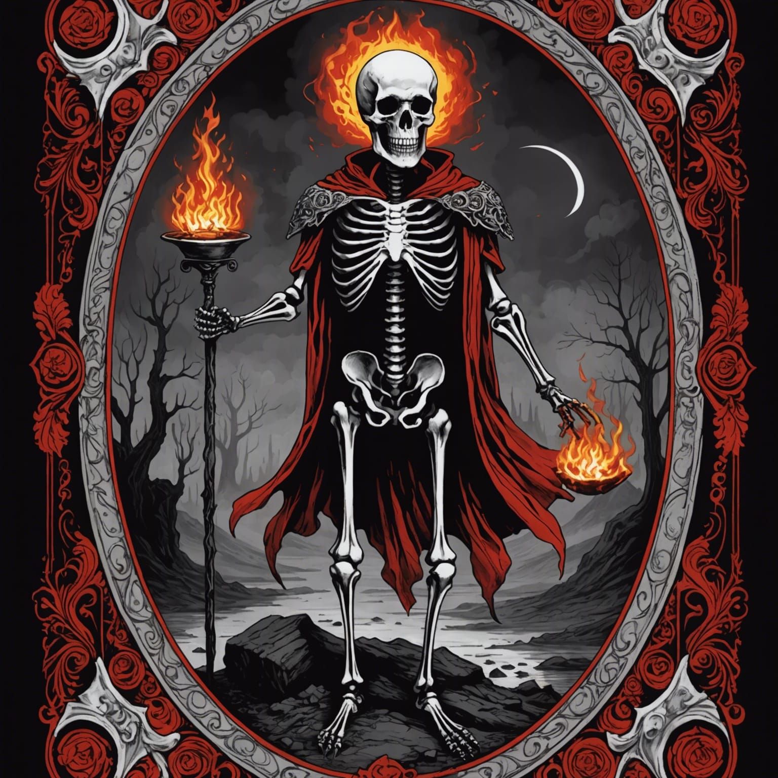 The Fool Tarot Card: Skeleton, Fire, and Symbols