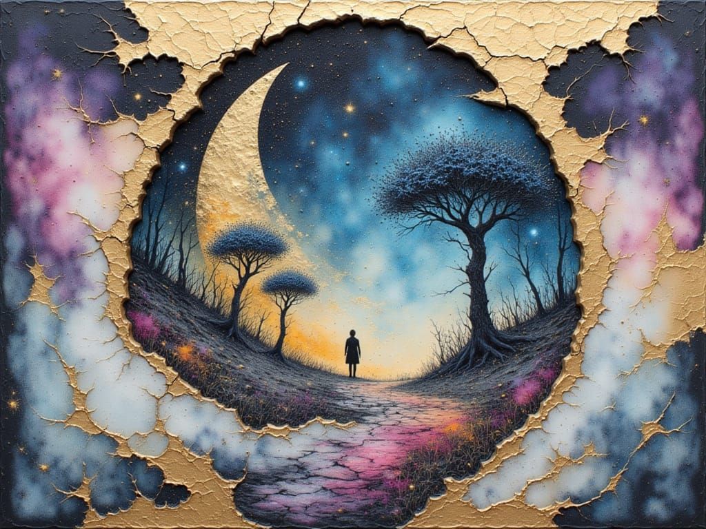 Zen Dreamscape Forest in Luminous Twilight Colors