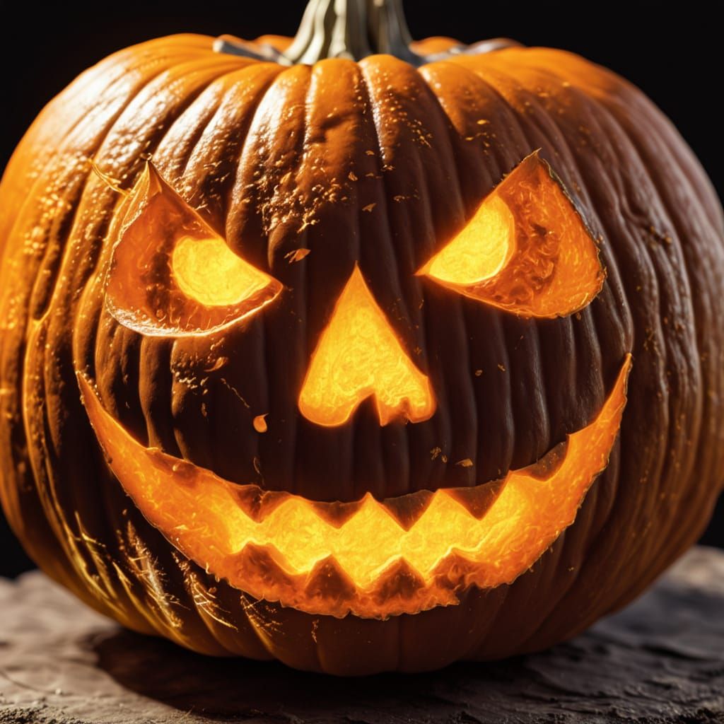 Radioactive Jack-O-Lantern in Soft Natural Light