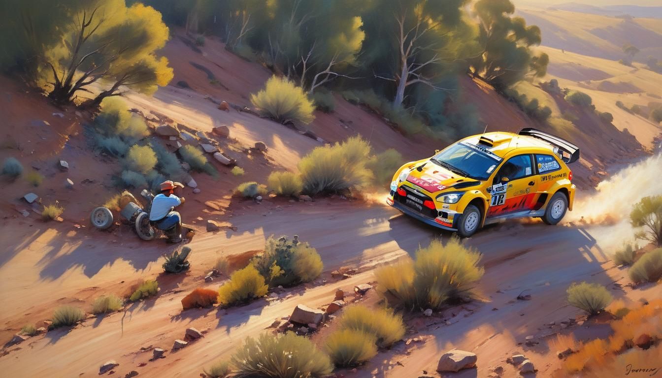 Dynamic Oil Painting During Golden Hour, Gurney Style