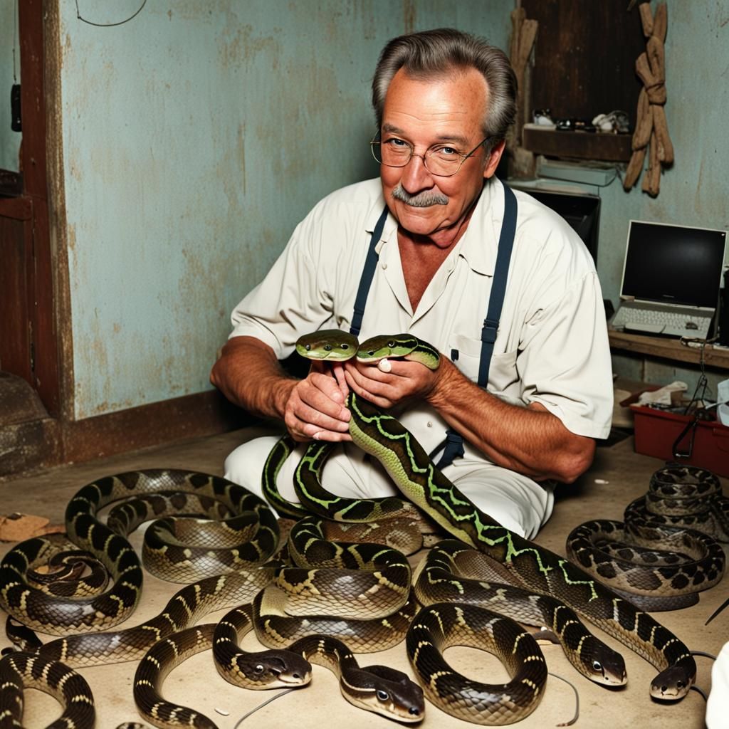 Snake Breeder and Snakes