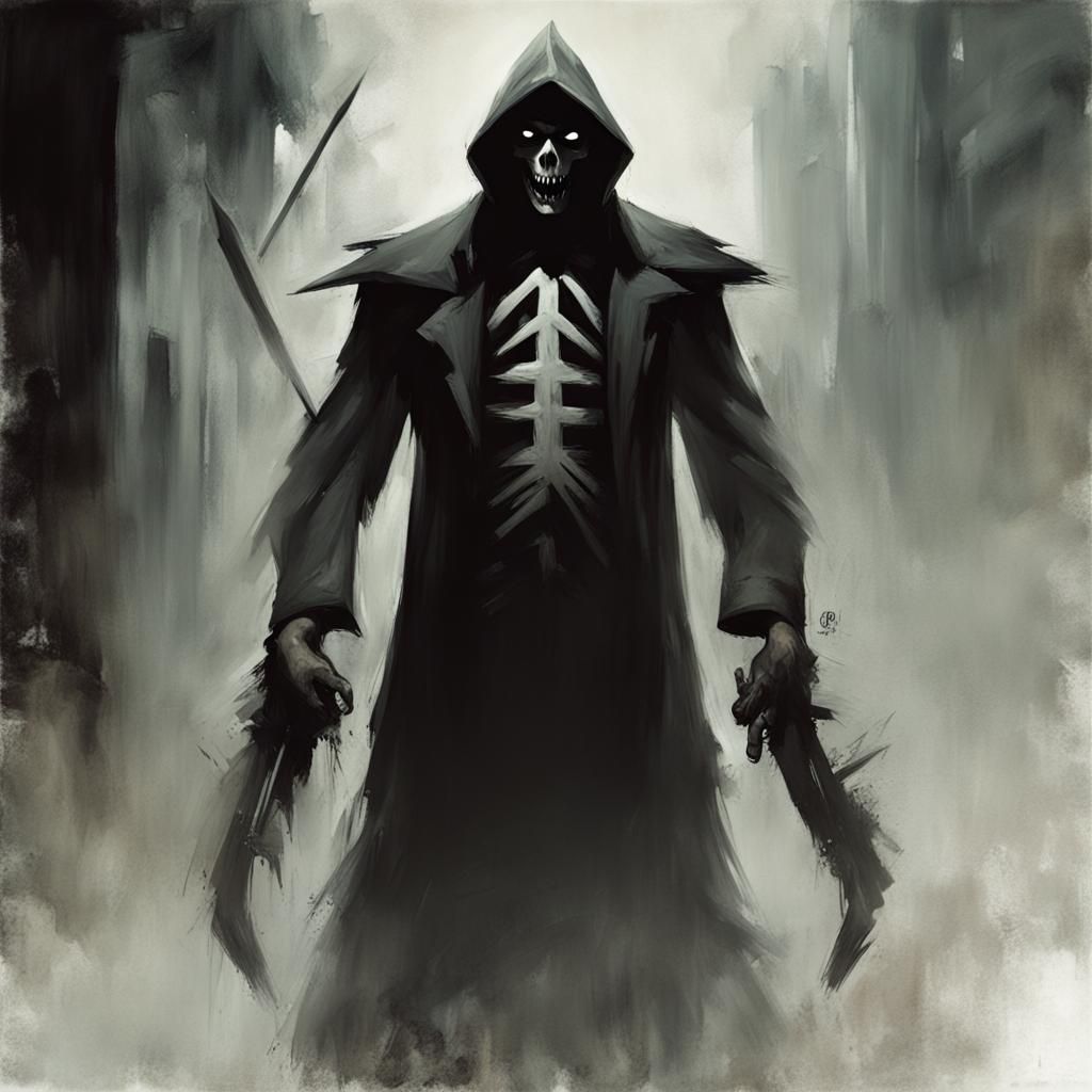 Sinister Figure in Dark Fantasy Style