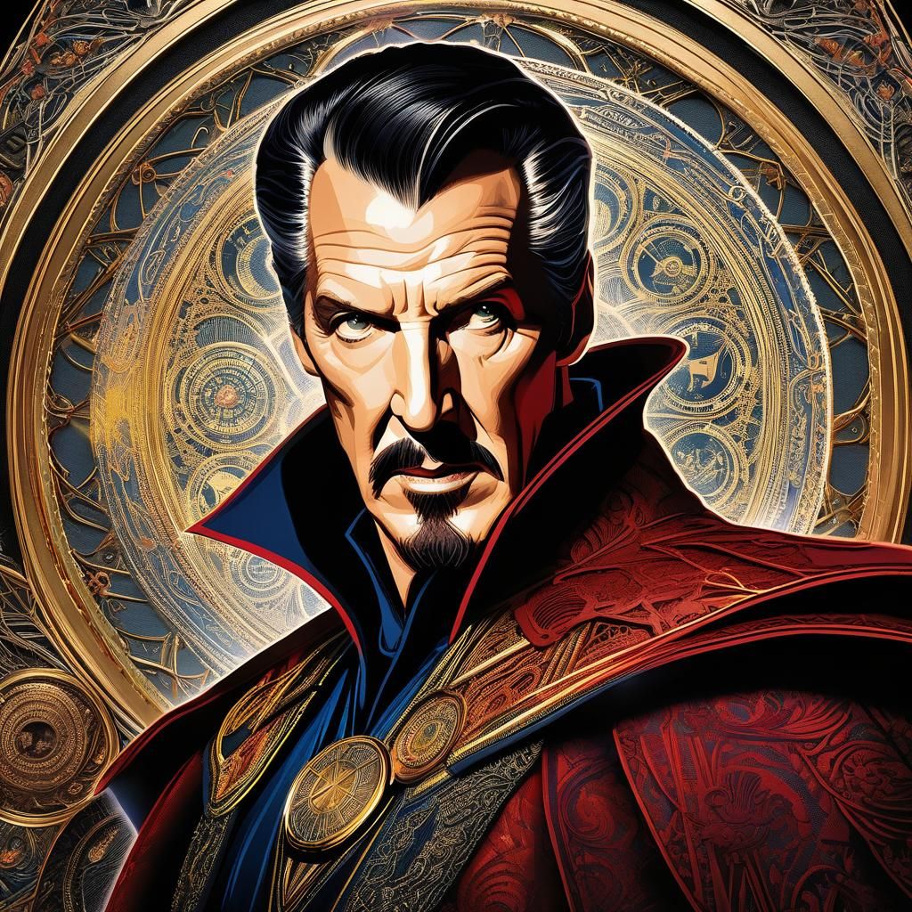 Vincent Price as Doctor Strange, intricate details, HDR, bea...