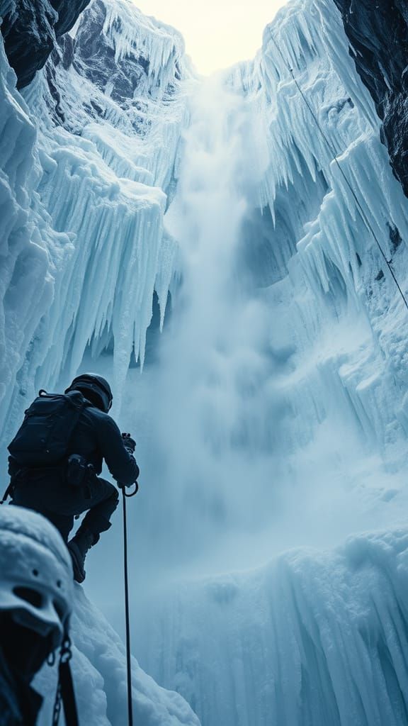 Elite Commandos Descend Frozen Alpine Waterfall in Cinematic...