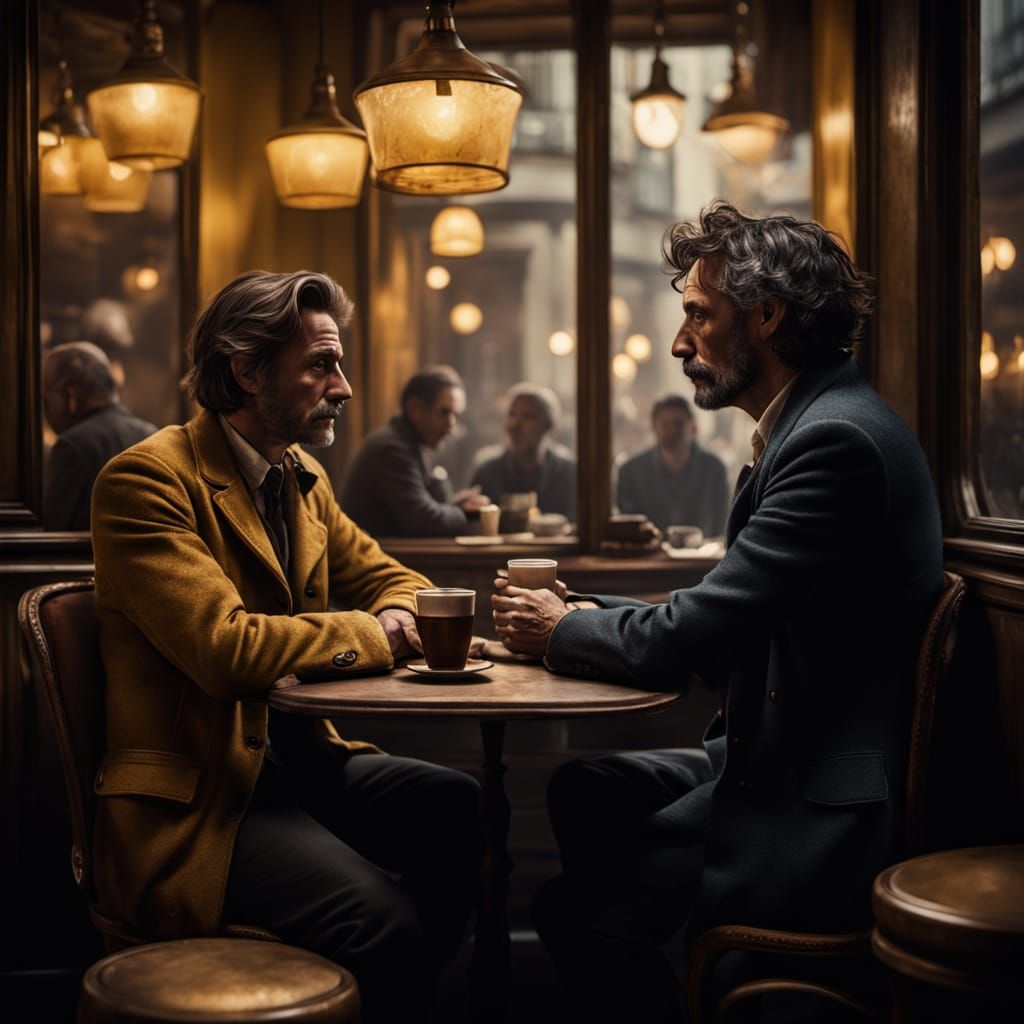 Mysterious Encounter in Parisian Twilight