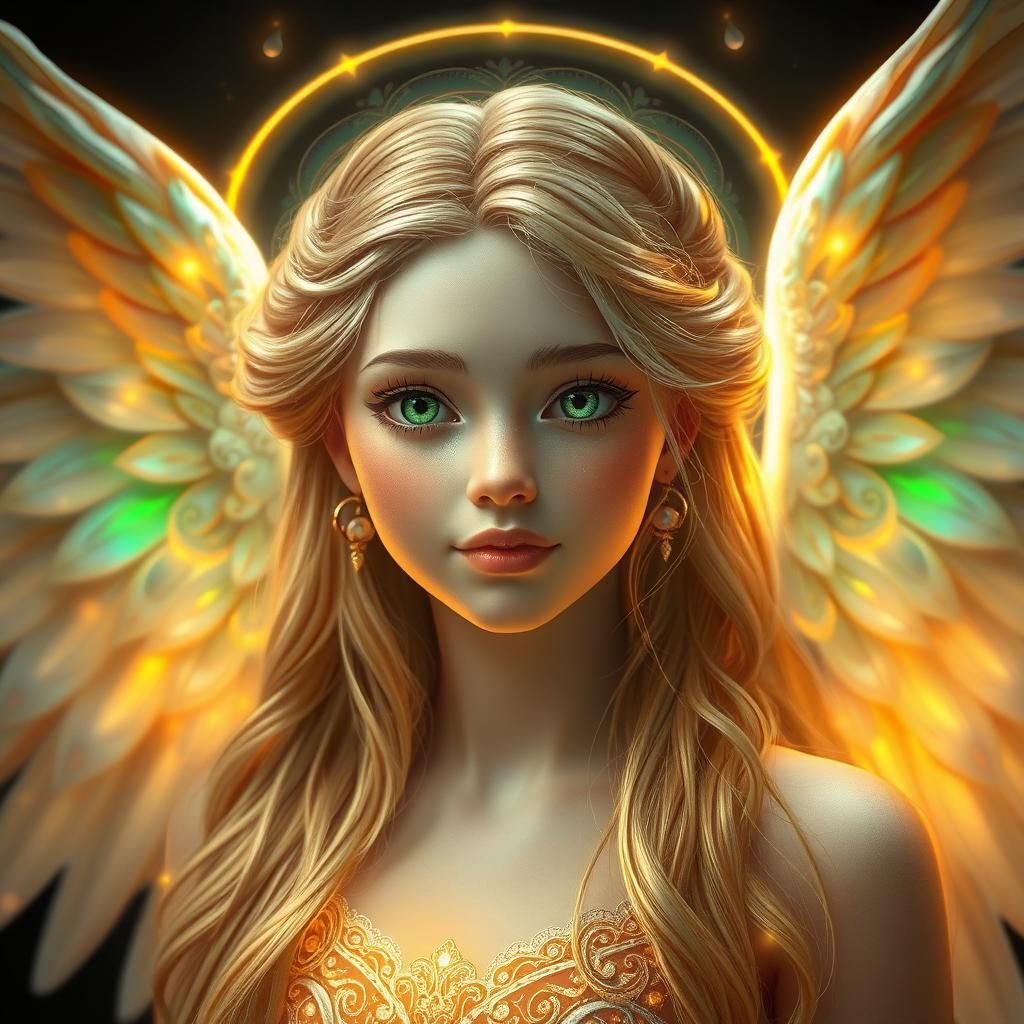 Ethereal Angel Portrait in Hyper-Realistic Style