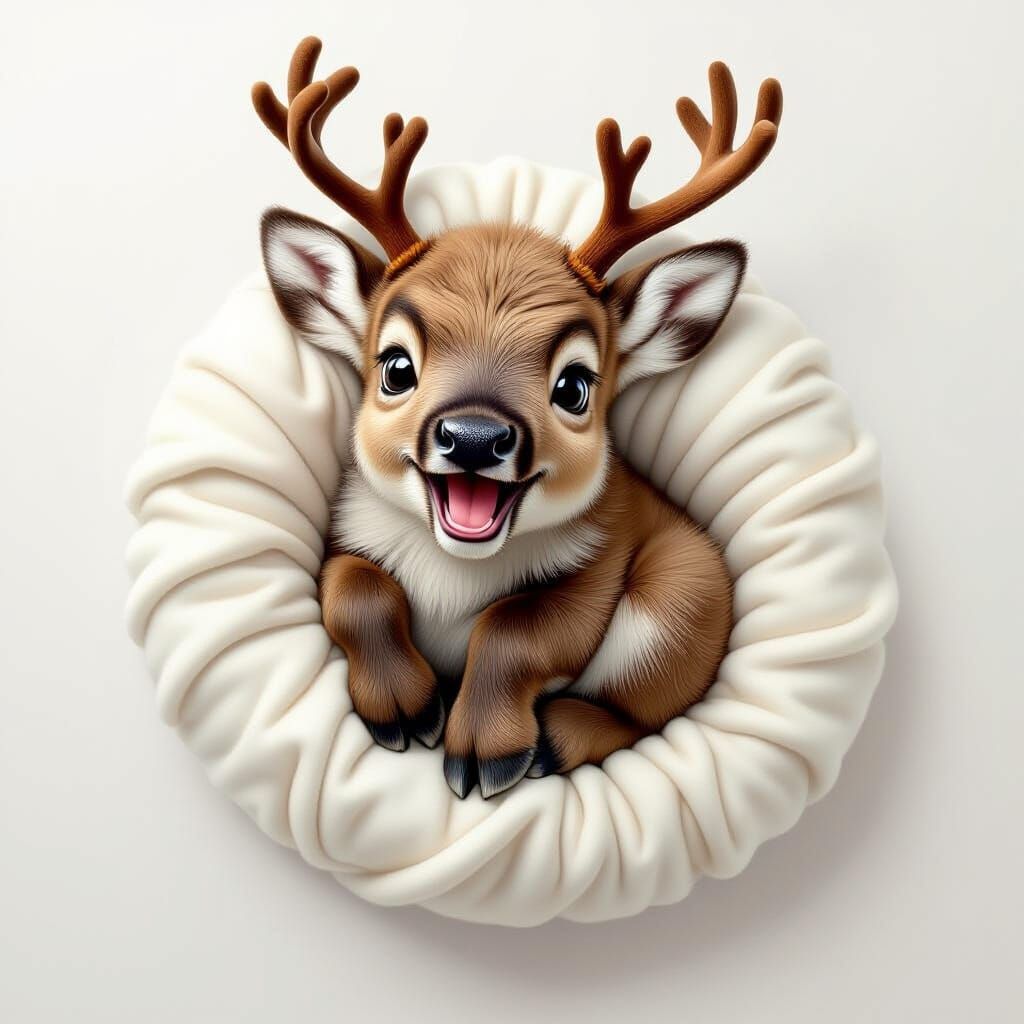 A reindeer baby