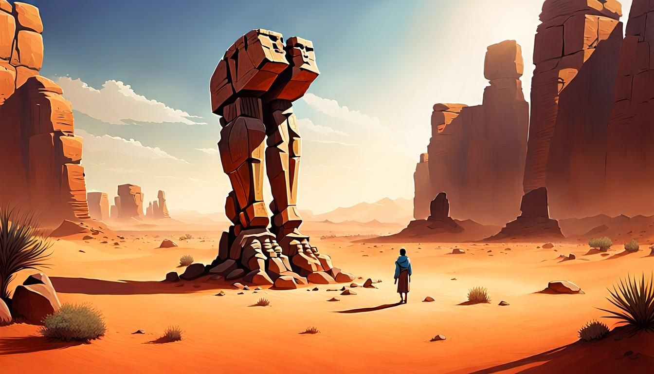 Desert Ruins: Ozymandias in Early Morning Light