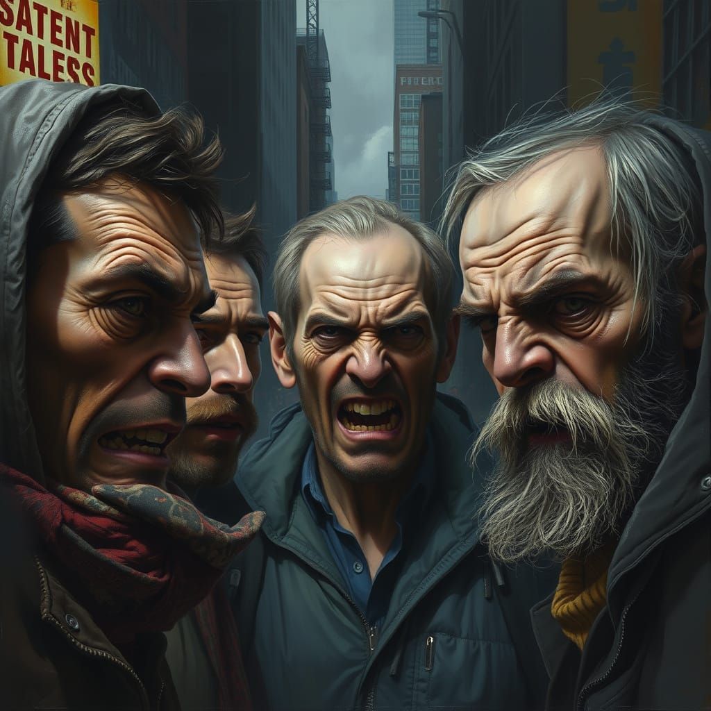 Epic Realistic Portraits of Anguished New Yorkers in Michela...